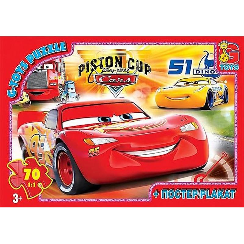 Пазлы детские картонные G-Toys Тачки 70 эл. (IP-177-P-936)