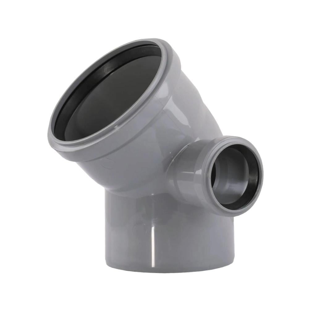 Колено канализационное PP TA Sewage 2P/R правое 110/110/45+50/90 мм (FRRS00051455) Колено канализационное PP TA Sewage 2P/R правое 110/110/45+50/90 мм (FRRS00051455)