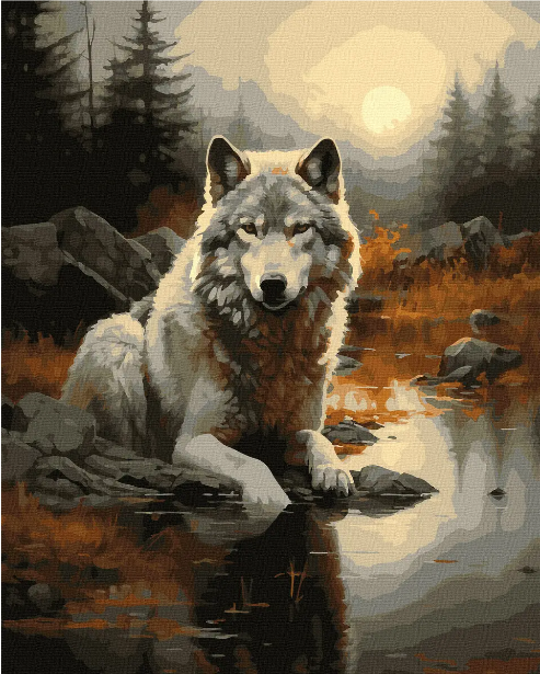 Картина по номерам Rainbow Art Серый охотник 40х50 см (GX47369)