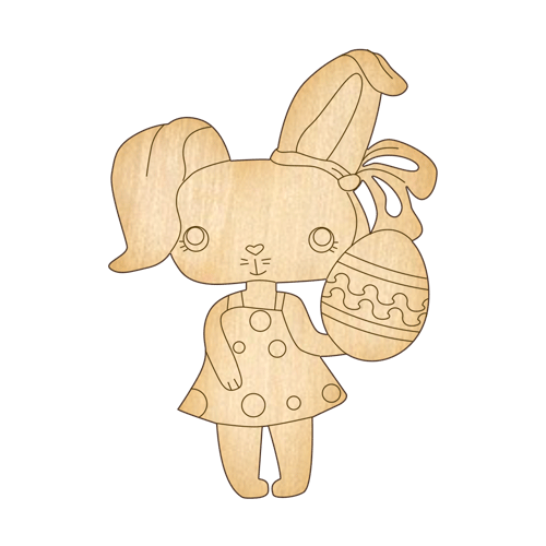 Заготовка из фанеры №211 Пасхальный зайка-1 (5926)