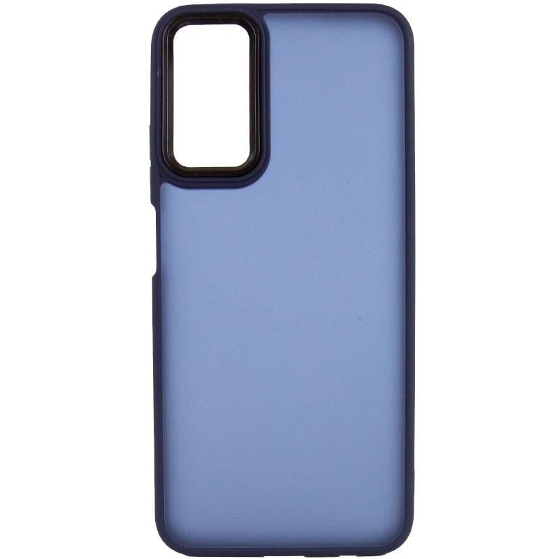 Противоударный чехол TPU+PC Lyon Frosted для Oppo A38 / A18 Navy Blue - фото 2