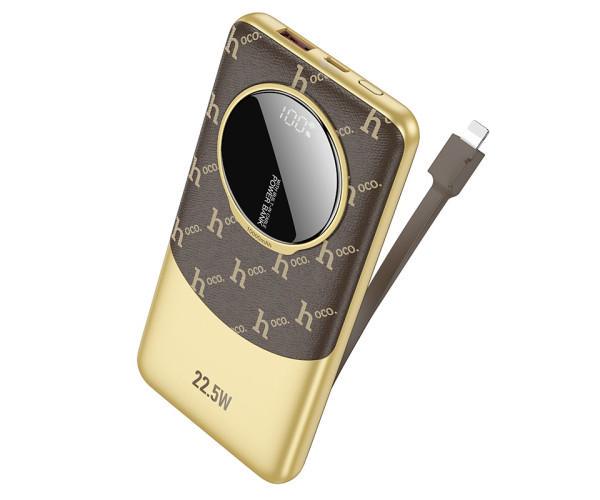 Повербанк Hoco Q29 Nobility 22,5W/PD20W с кабелем Lightning 10000mAh Brown