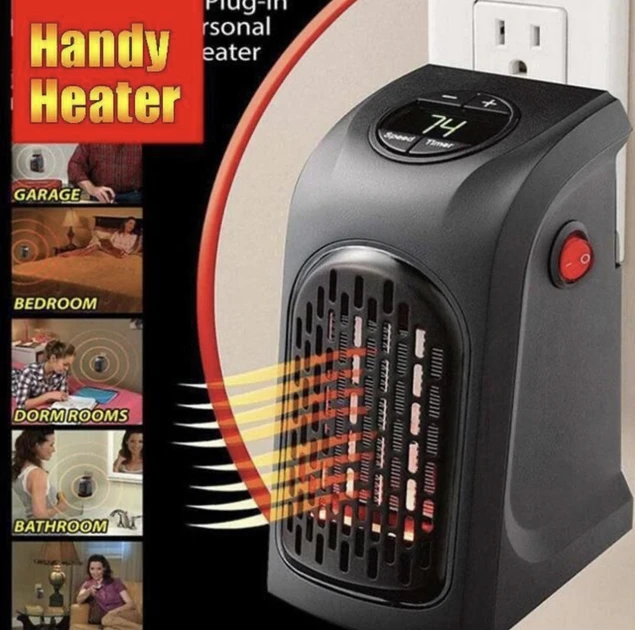 Обогреватель Handy Heater мини с пультом и таймером керамический 400 Вт(4445) - фото 8 Обогреватель Handy Heater мини с пультом и таймером керамический 400 Вт(4445) - фото 8