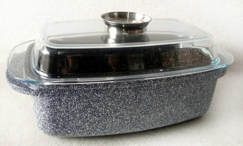 Утятница алюминиевая Bohmann со стеклянной крышкой и антипригарным покрытием 5,5 л (25985499)