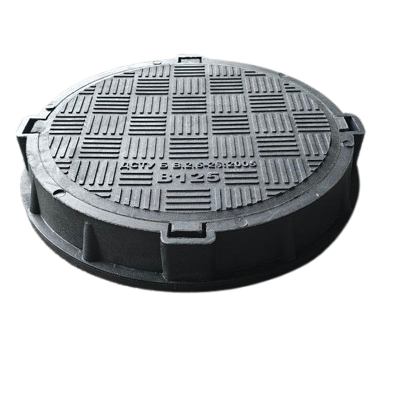 Люк канализационный В125 полимерпесчаный средний 12,5 т Черный