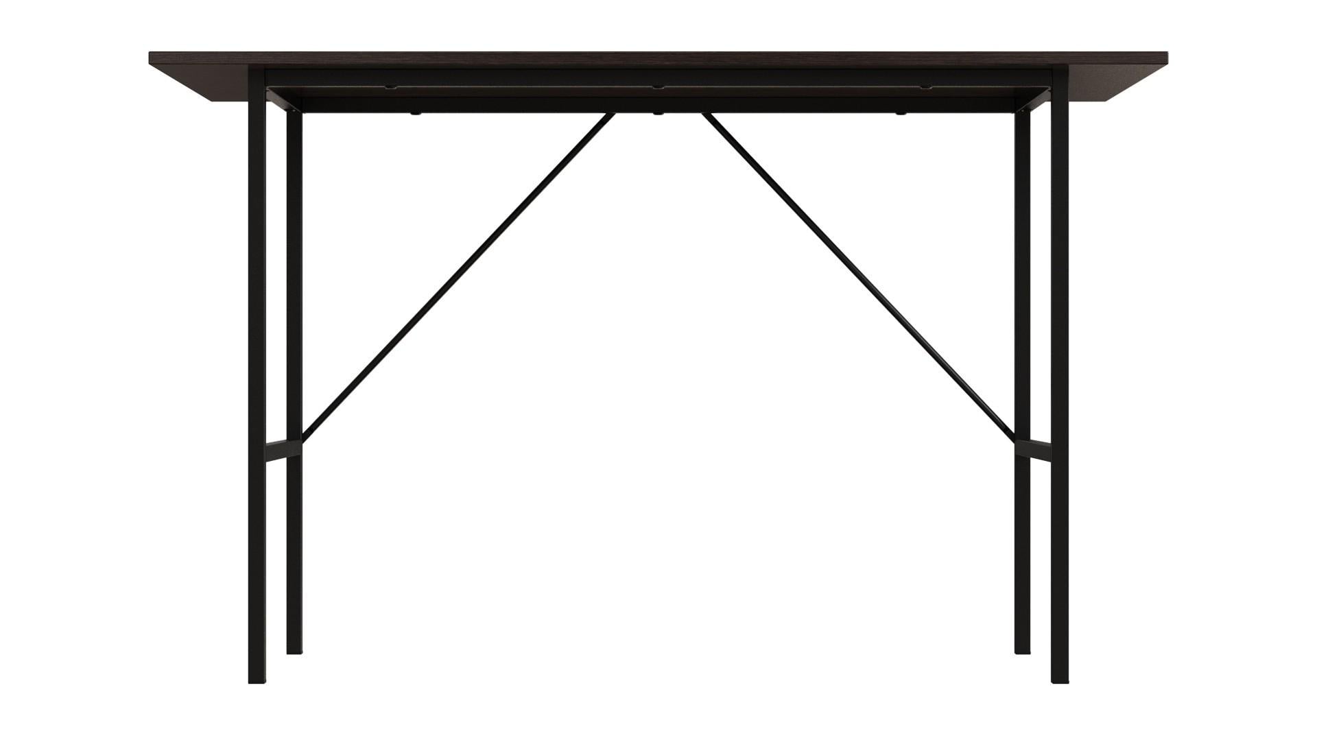 Письмовий стіл Ferrum-decor Line Тайм метал/ДСП 16 мм 750x1200x600 мм Чорний/Венге Магія (FRD-106162)
