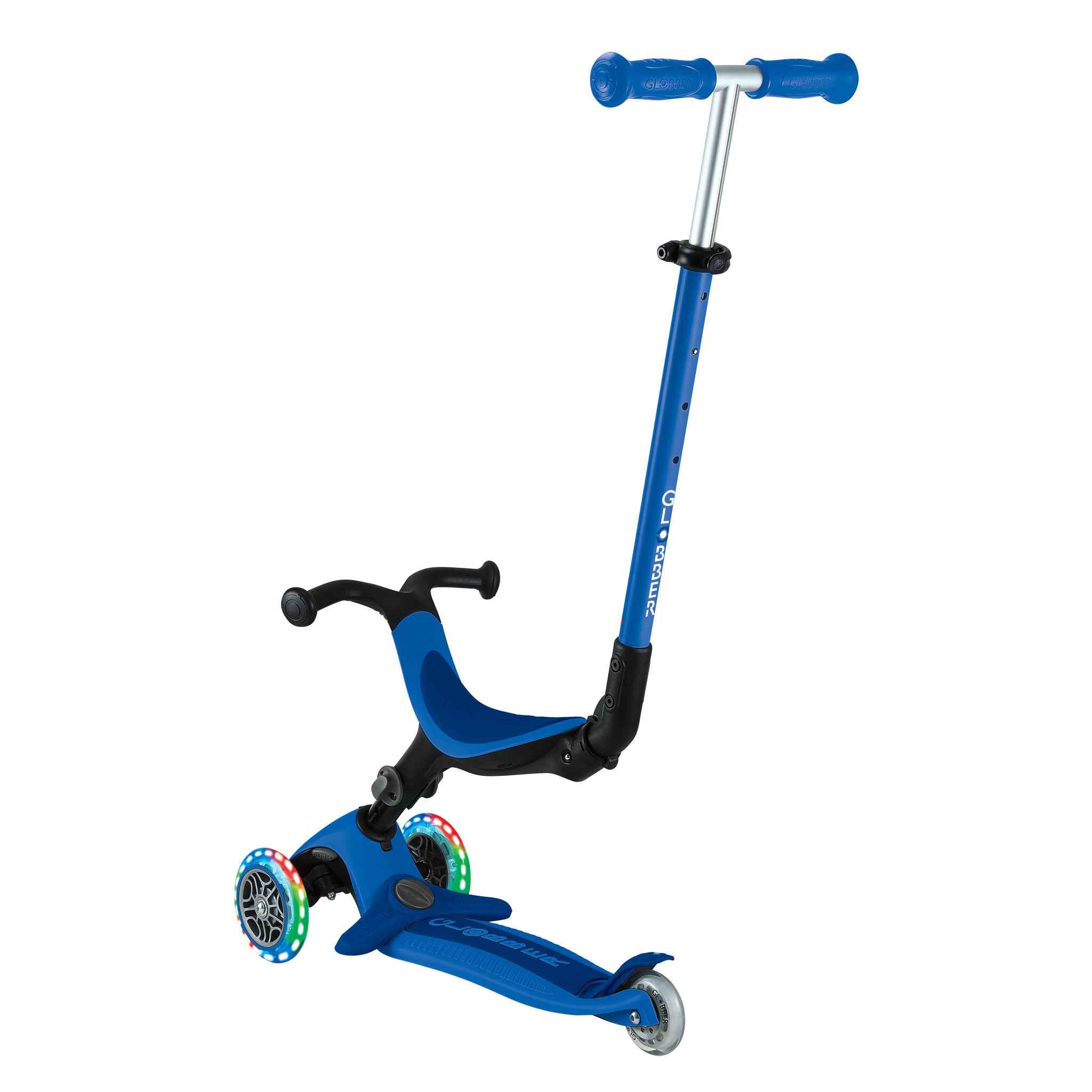Самокат Globber-Go Up Active Lights Navy Blue - фото 4 Самокат Globber-Go Up Active Lights Navy Blue - фото 4