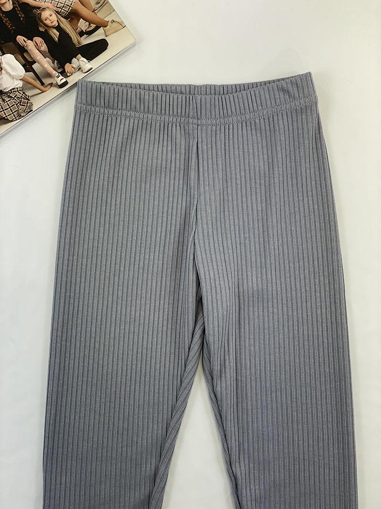 Лосини в рубчик для дівчинки Semejka 0303 122 см Графітовий (104768) - фото 5