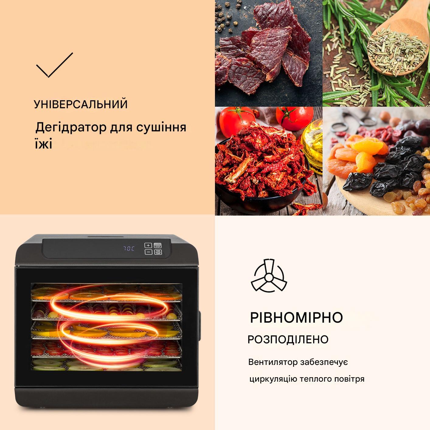 Дегідратор-сушарка для овочів/фруктів/мяса KLARSTEIN Arizona Jerky (10033020) - фото 4