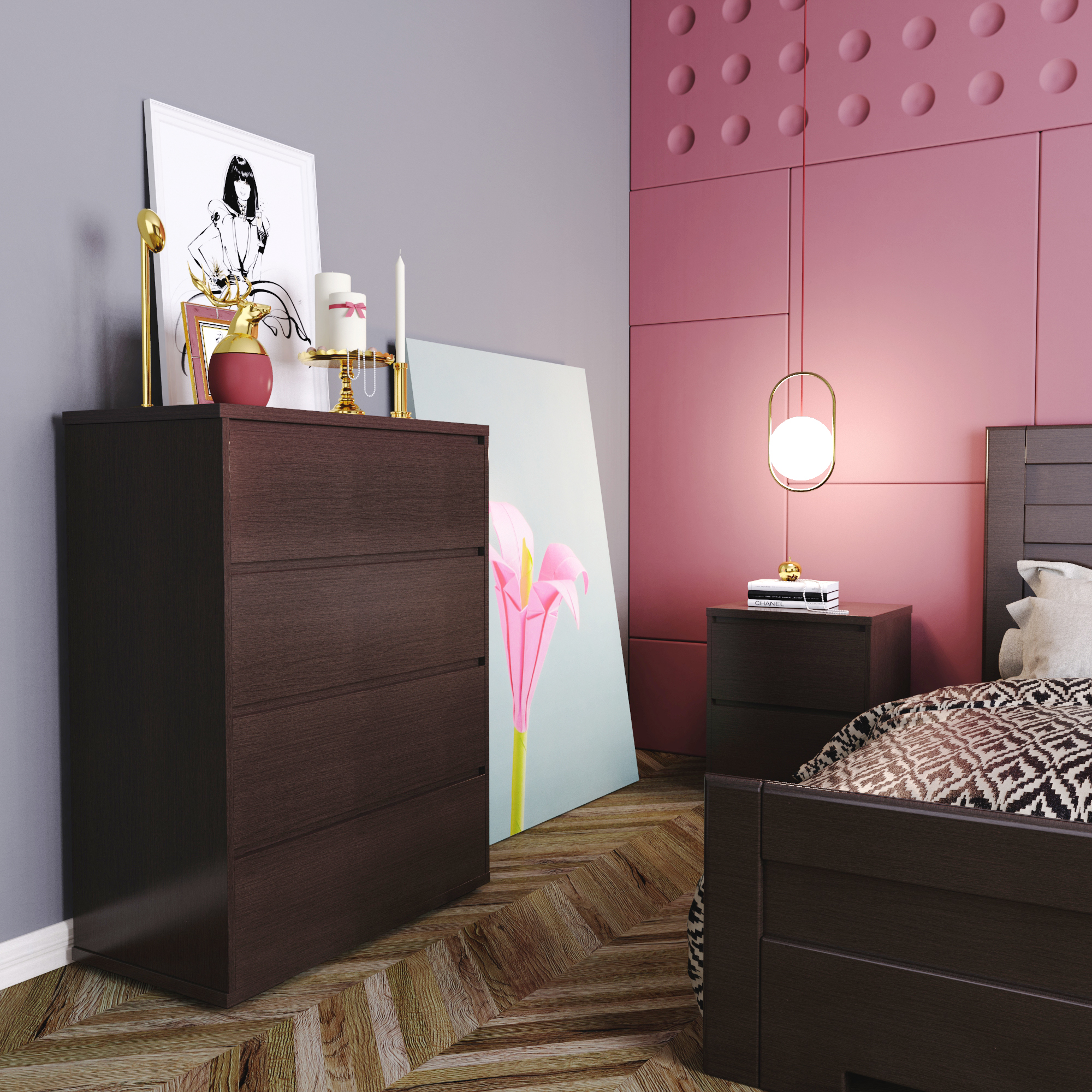 Комод Art in Head 4 Light 800x1030x420 мм Венге (LT03050000000) - фото 2 Комод Art in Head 4 Light 800x1030x420 мм Венге (LT03050000000) - фото 2