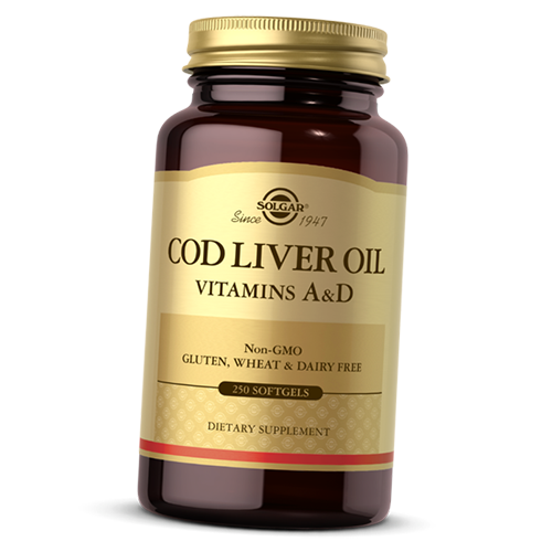 Олія печінки тріски Solgar Cod Liver Oil 250 гел. капс. (67313001)