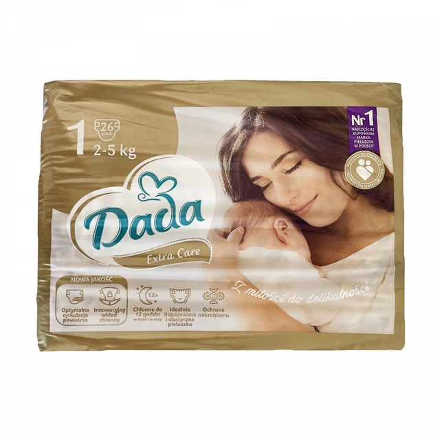 Подгузники детские Dada Extra Care 1 2-5 кг 26 шт. (68349320)