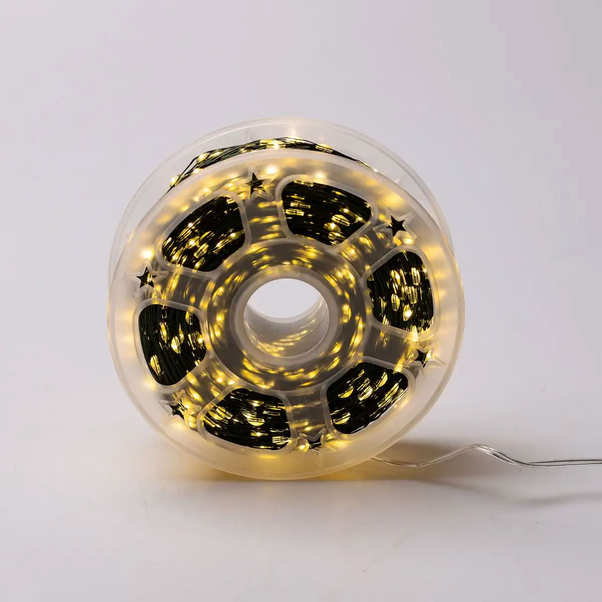 Гирлянда-нить Роса сетевая с пультом на медном проводе 200 м 2000LED Зеленый/Желтый (2000L200MGY) - фото 15