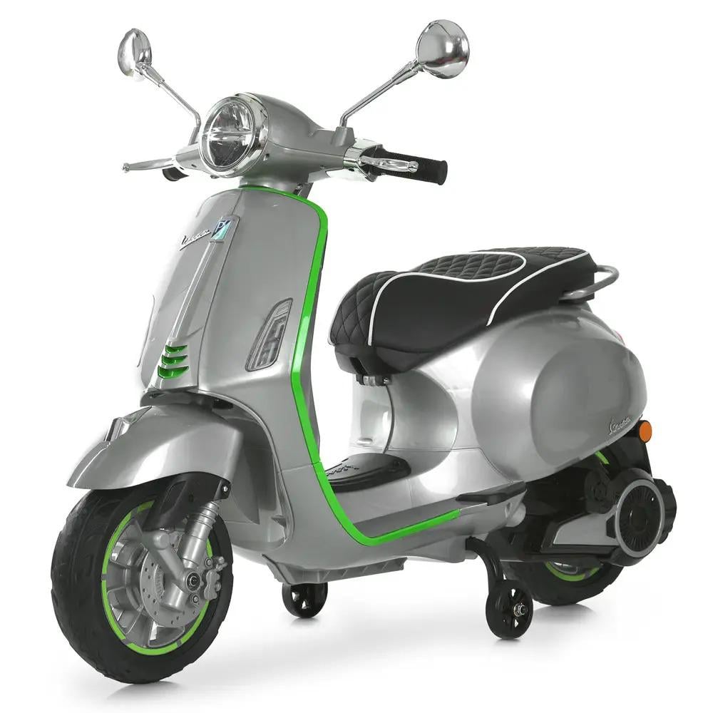 Мотоцикл детский электрический Bambi Racer M 6288EL-11-5 трехколесный Серый/Зеленый