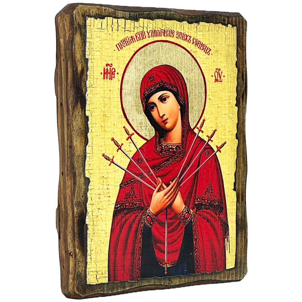 Икона Святая Богородица Семистрельная под старину (1141-1)