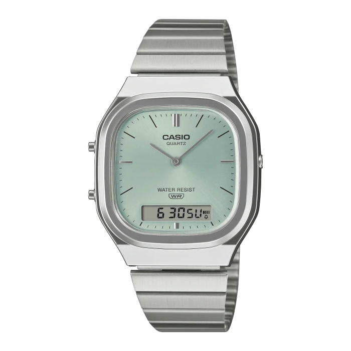 Часы мужские Casio AQ-240E-2A секундомер нержавеющая сталь браслет