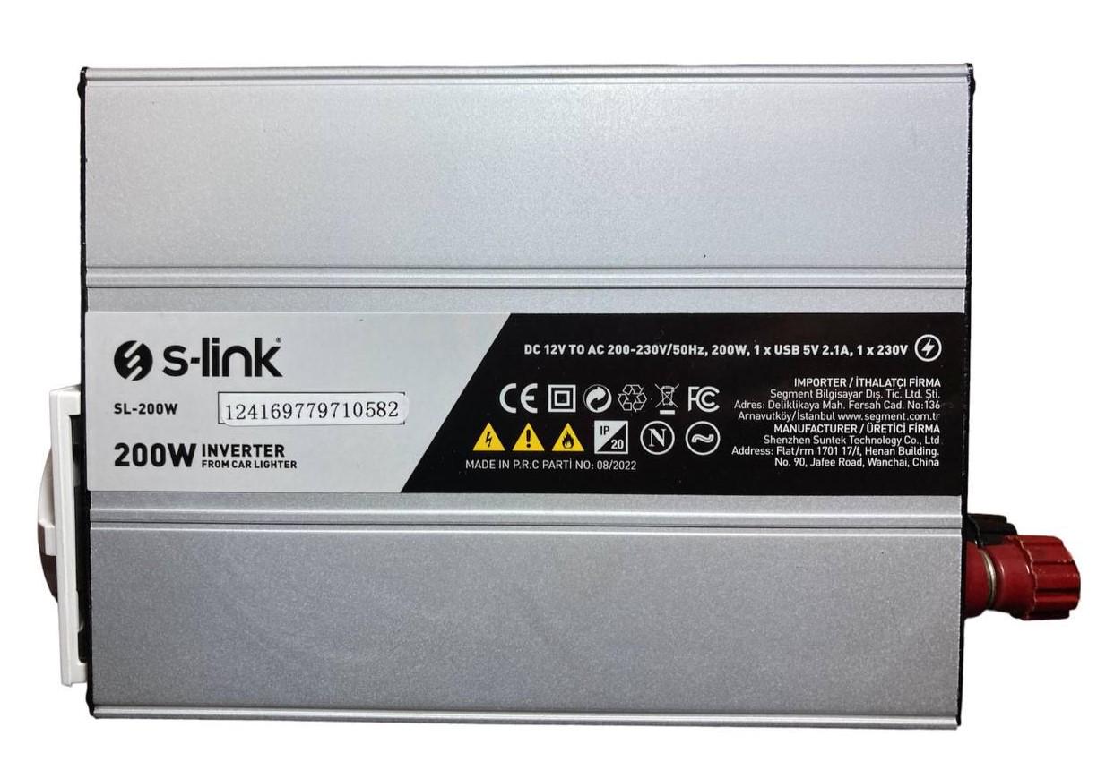 Инвертор автоматический S-LINK 12 220 Вт 200 Вт (3978343)