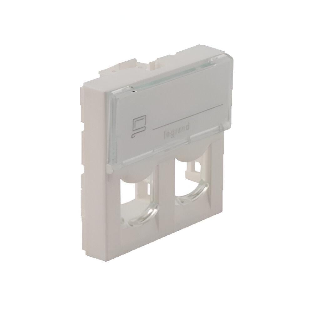 Панель для коннектора Legrand Mosaic Keystone 2хRJ45 Белый (30309321)