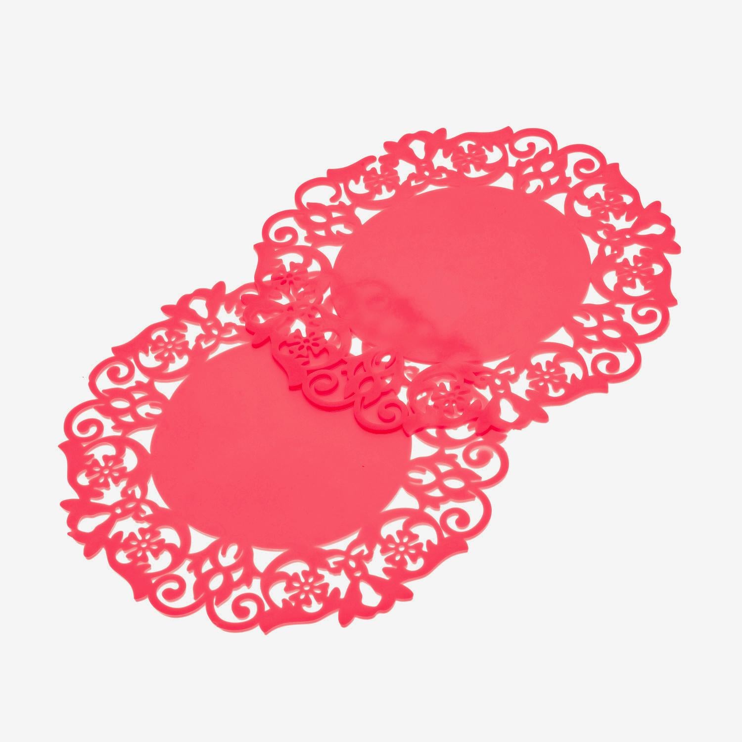 Коврик для чашки 15 см 2 шт. Красный (85116)