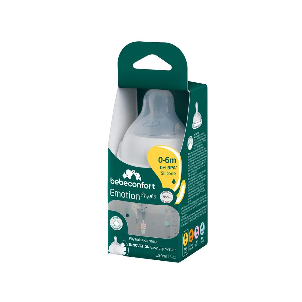 Бутылочка для кормления Bebe Confort 3102209110 Emotion Physio Urban Garden 150 мл Белый (3220660342112) - фото 3