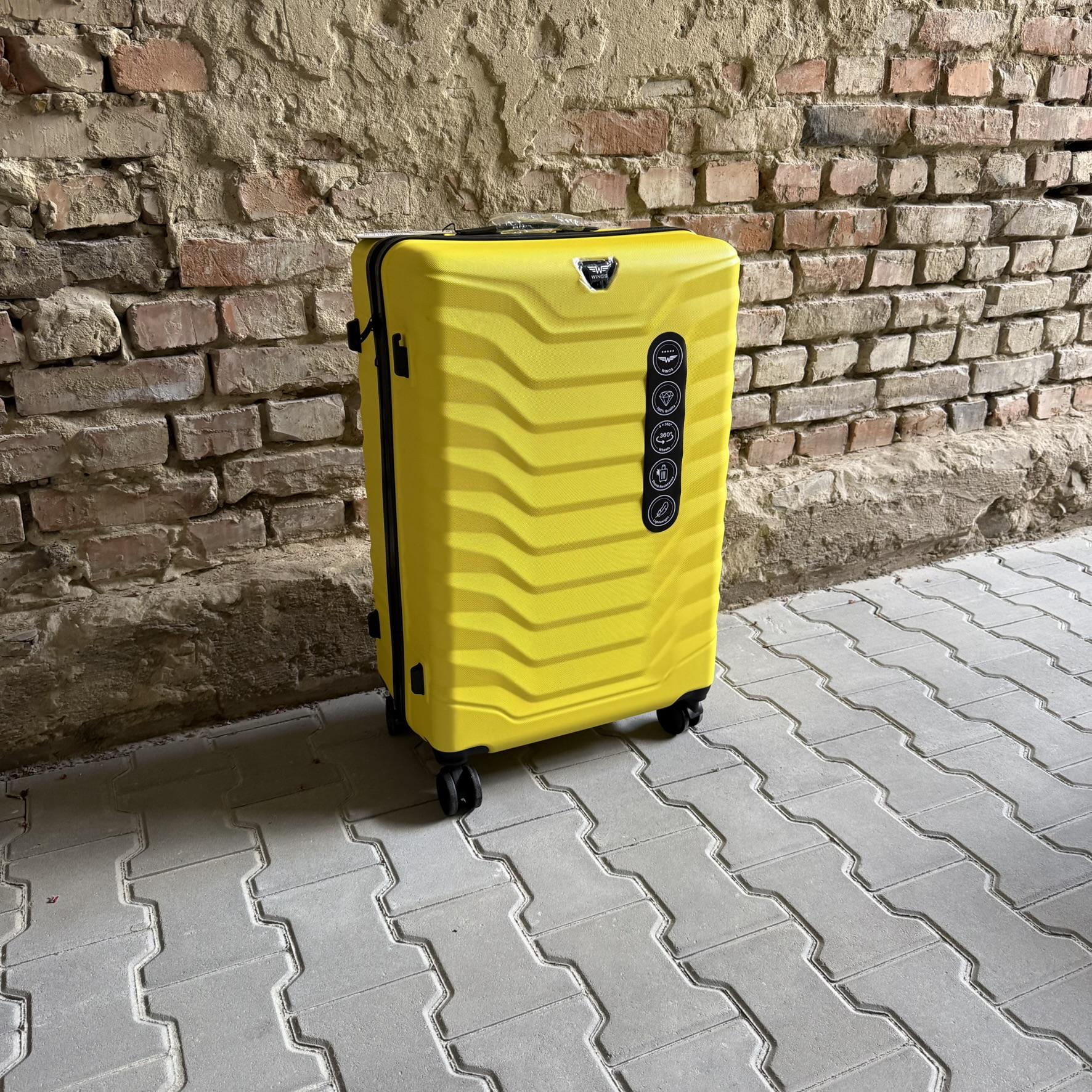 Чемодан Wings PEA01 дорожный L Желтый (26557309) - фото 3 Чемодан Wings PEA01 дорожный L Желтый (26557309) - фото 3