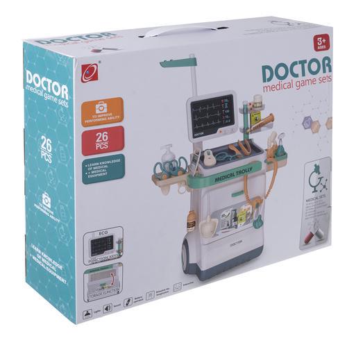 Детский игровой набор Iso Trade Маленький врач на тележке с ЭКГ и рентгеном (26544) - фото 10 Детский игровой набор Iso Trade Маленький врач на тележке с ЭКГ и рентгеном (26544) - фото 10
