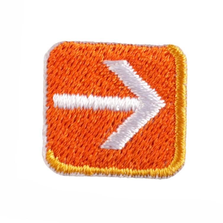 Термоаплікація Arrow вишита 2х2,1 см 1 шт. Помаранчевий (АК2021з33)