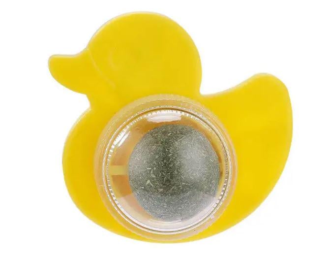 Игрушка шарик для котов Уточка вращающаяся кошачья мята Желтый (783af945) Игрушка шарик для котов Уточка вращающаяся кошачья мята Желтый (783af945)