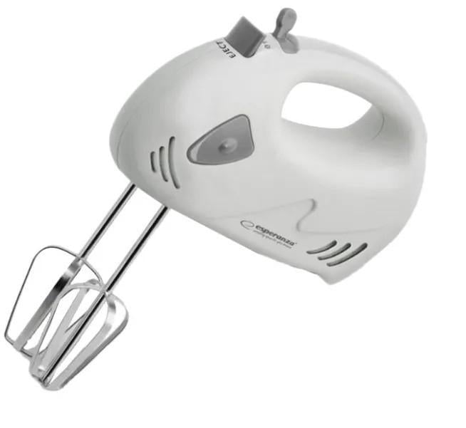 Ручной миксер Esperanza EKM007 WE, 150 Вт, 7 скоростей, венчики и крюки для теста (2594806939)