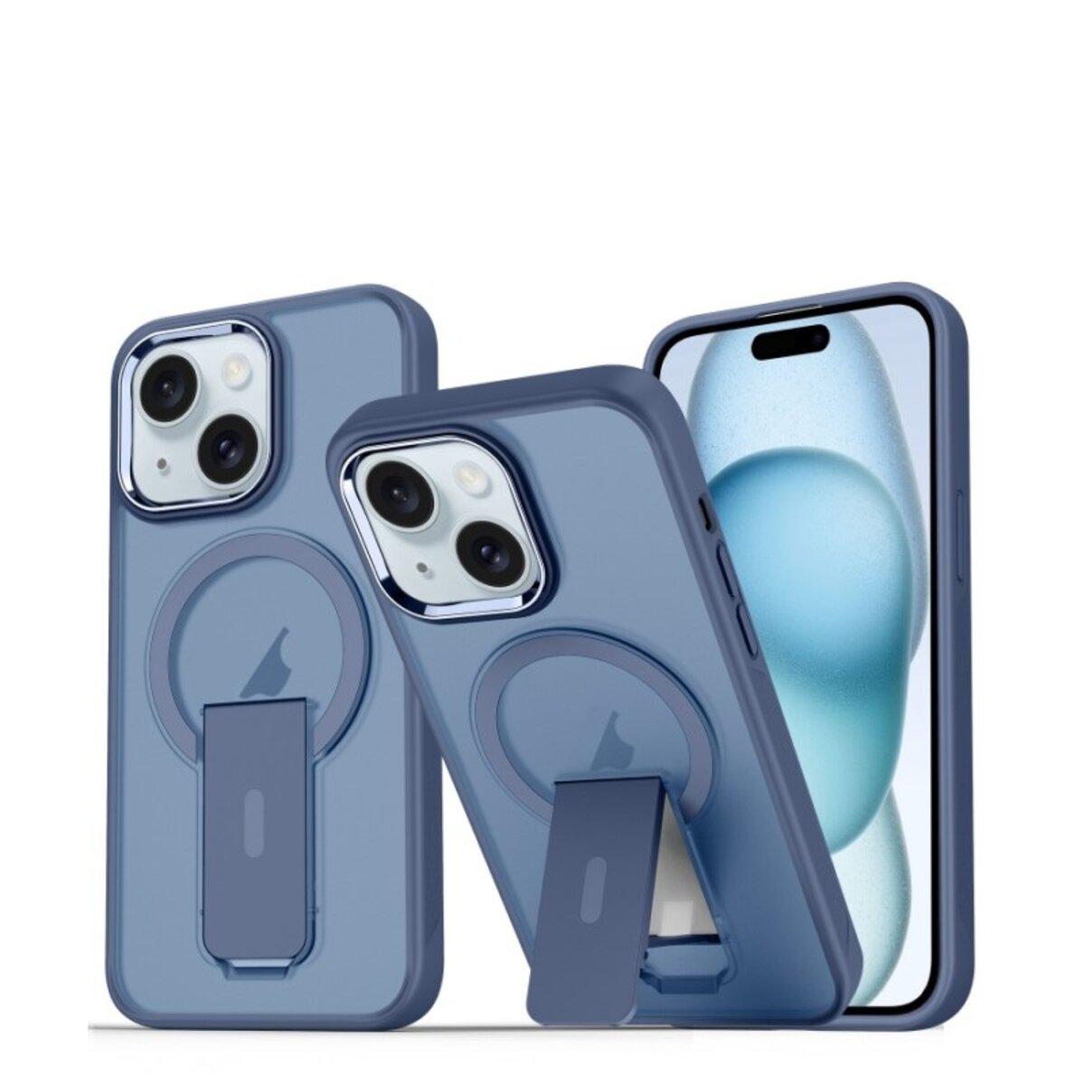 Противоударный чехол с подставкой Cosmic Magnetic Stand for Apple iPhone 15 Blue