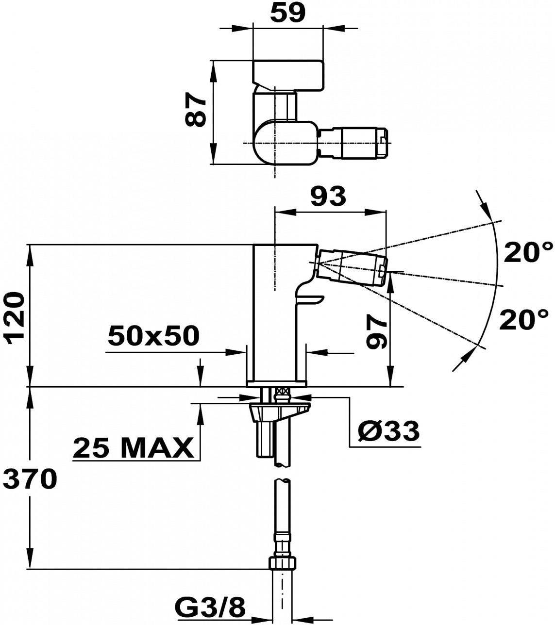 Смеситель для биде Teka FORMENTERA (626260200) - фото 3 Смеситель для биде Teka FORMENTERA (626260200) - фото 3