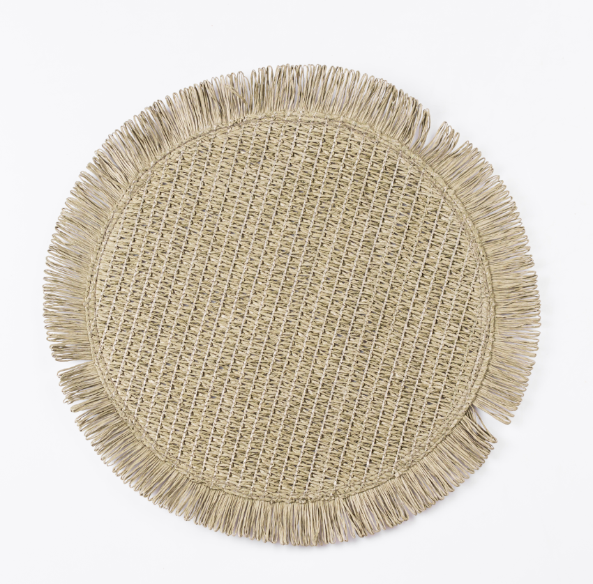 Коврик для сервировки стола Fringe 38 см Оливковый - фото 2 Коврик для сервировки стола Fringe 38 см Оливковый - фото 2