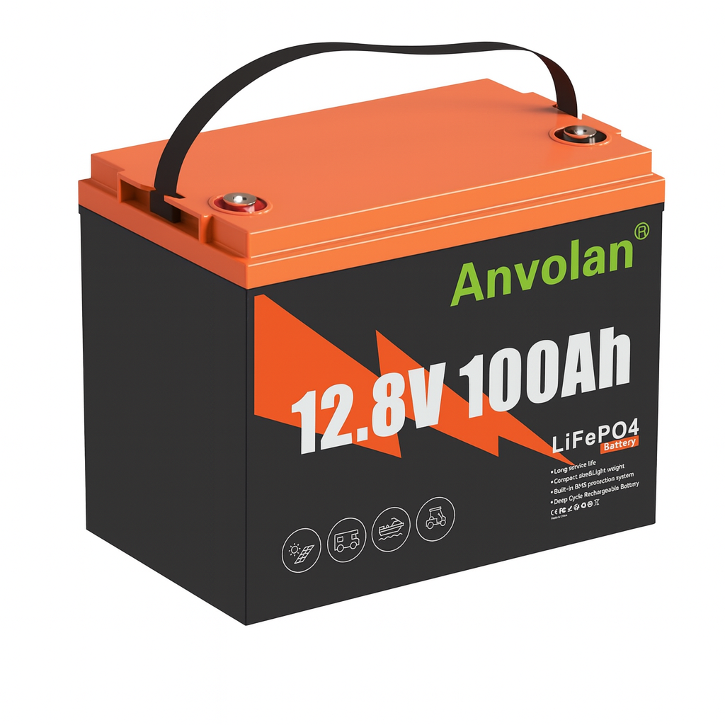 Акумулятор Anvolan LiFePO4 12.8V 100Ah з Підігрівом та Bluetooth