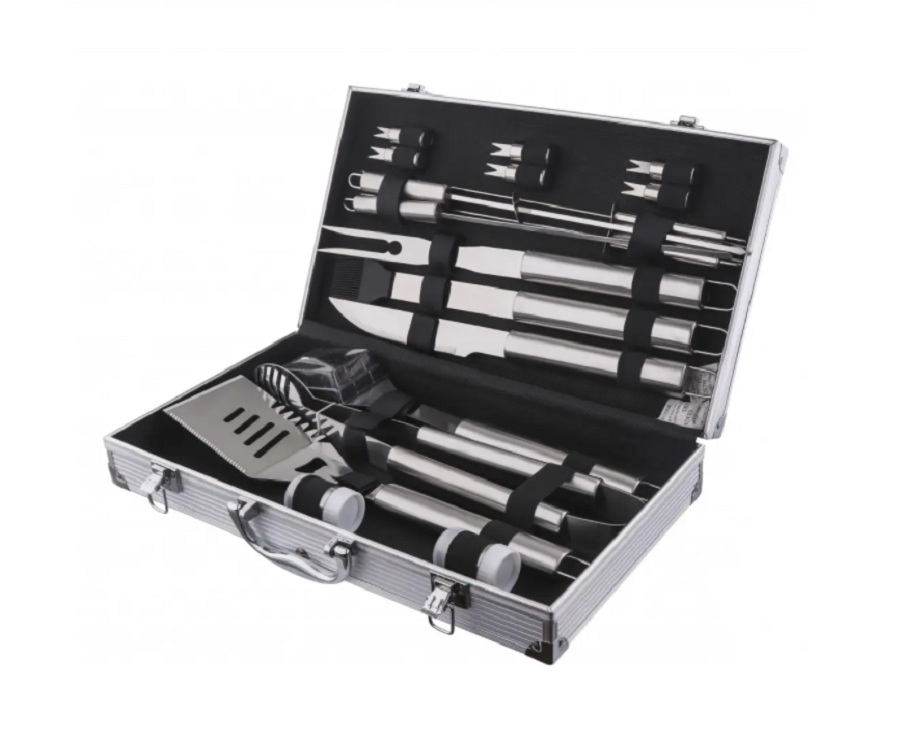 Набор инструментов для барбекю 18 пр Rainberg в чемодане