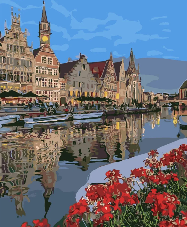 Картина по номерам Strateg Прага осенью 40x50 см (SY6250)