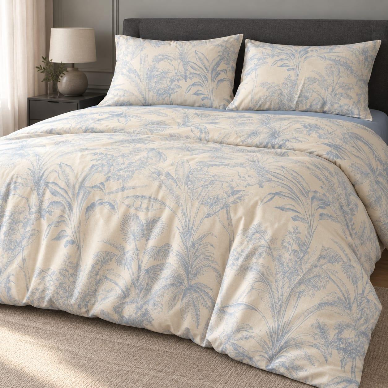 Комплект постільної білизни Zastelli 2008/14-4206 Pearl Blue сатин євро 200х220 см Різнокольоровий