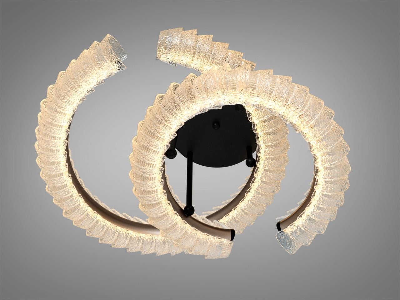 Люстра потолковая светодиодная для гостиной 2509/500+400CG 80W с пультом Шампань (3042734454) Люстра потолковая светодиодная для гостиной 2509/500+400CG 80W с пультом Шампань (3042734454)