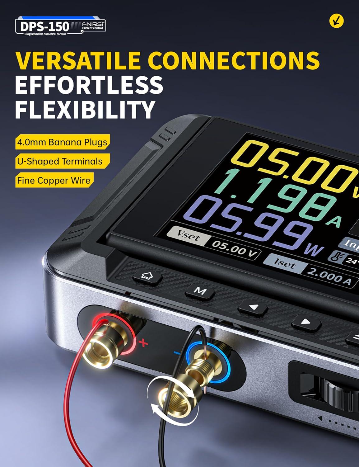 Источник питания постоянного тока FNIRSI DPS-150 с ЧПУ 30V 5А с 4-разрядным IPS-дисплеем/програмируемый Grey (81182) - фото 13 Источник питания постоянного тока FNIRSI DPS-150 с ЧПУ 30V 5А с 4-разрядным IPS-дисплеем/програмируемый Grey (81182) - фото 13