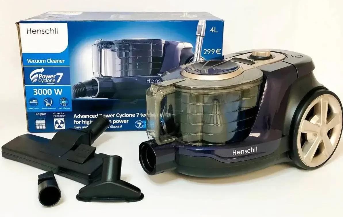 Пилосос циклонного типу Henschll XN-1988 з контейнером 4 л 3000 Вт Синій (XN-1988.4) - фото 3 Пилосос циклонного типу Henschll XN-1988 з контейнером 4 л 3000 Вт Синій (XN-1988.4) - фото 3