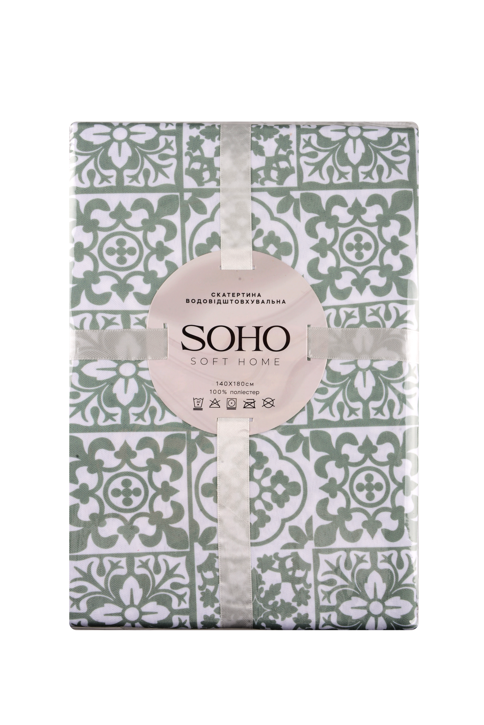 Скатерть водоотталкивающая SOHO Mosaic Green 140х180 см (04-TC-00129-1)