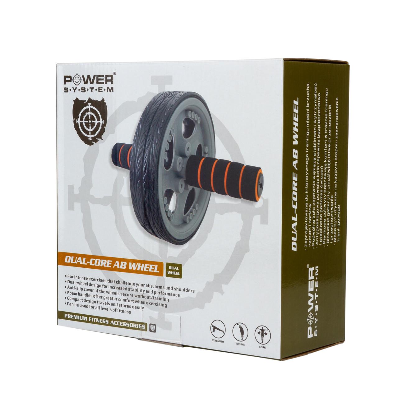 Колесо для преса Power System PS-4042 Dual-Core Ab Wheel Grey/Black - фото 5