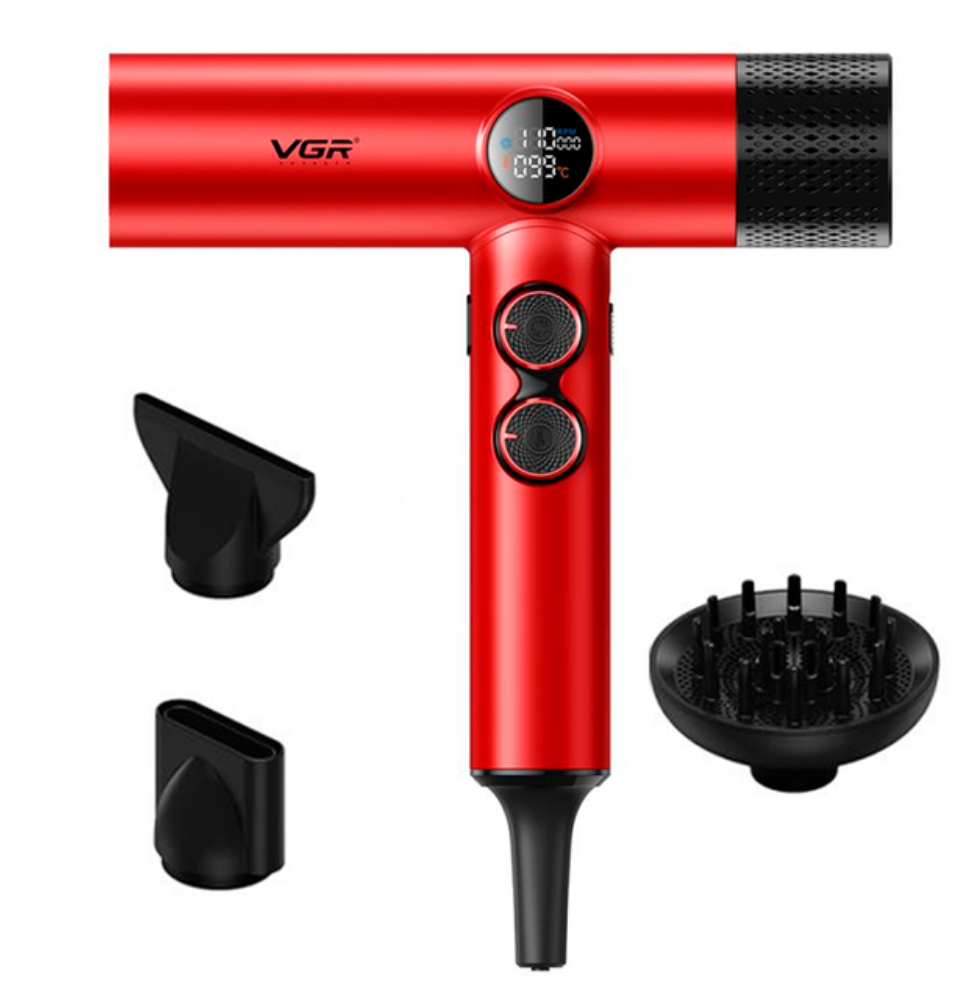 Фен для волосся VGR з 40 рівнями нагріву та магнітними насадками (V-401)