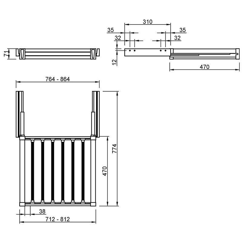 Брючниця центральна Muller 764-864 мм (31803) - фото 8