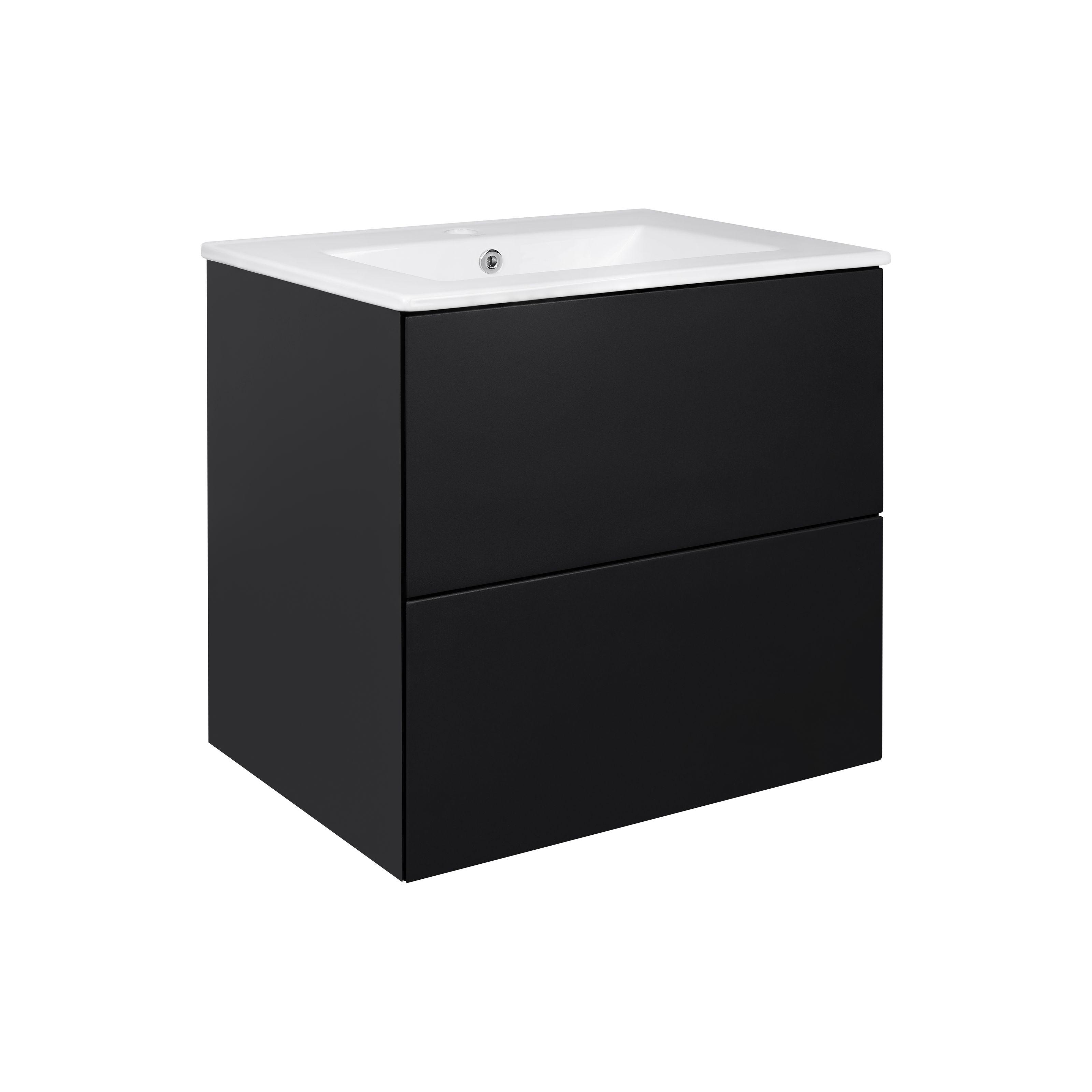 Тумба с умывальником подвесная Q-tap Tern QT1772TPL6023060CMB 61x59,5x47 см Черный (96935)