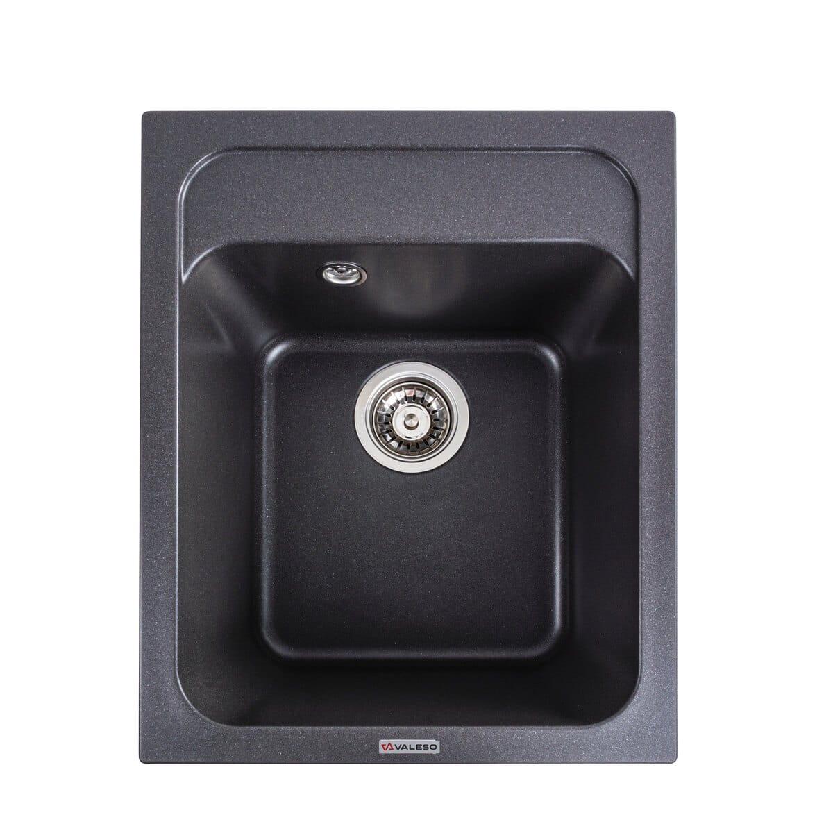 Мойка гранитная Valeso Korrado 400х500 врезная прямоугольная Морион матовый (PLTM-SP000047366)