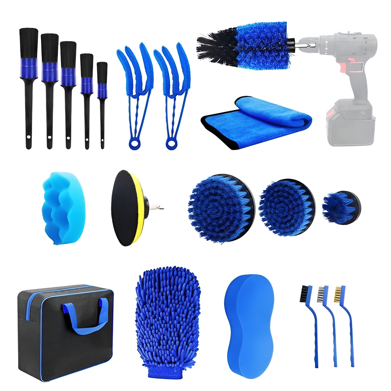 Набор для детейлинга и мойки автомобиля 20 пр. (400973)