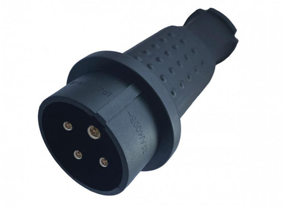 Вилка силовая Luxel каучуковая 32A 400 В IP44 (1135)