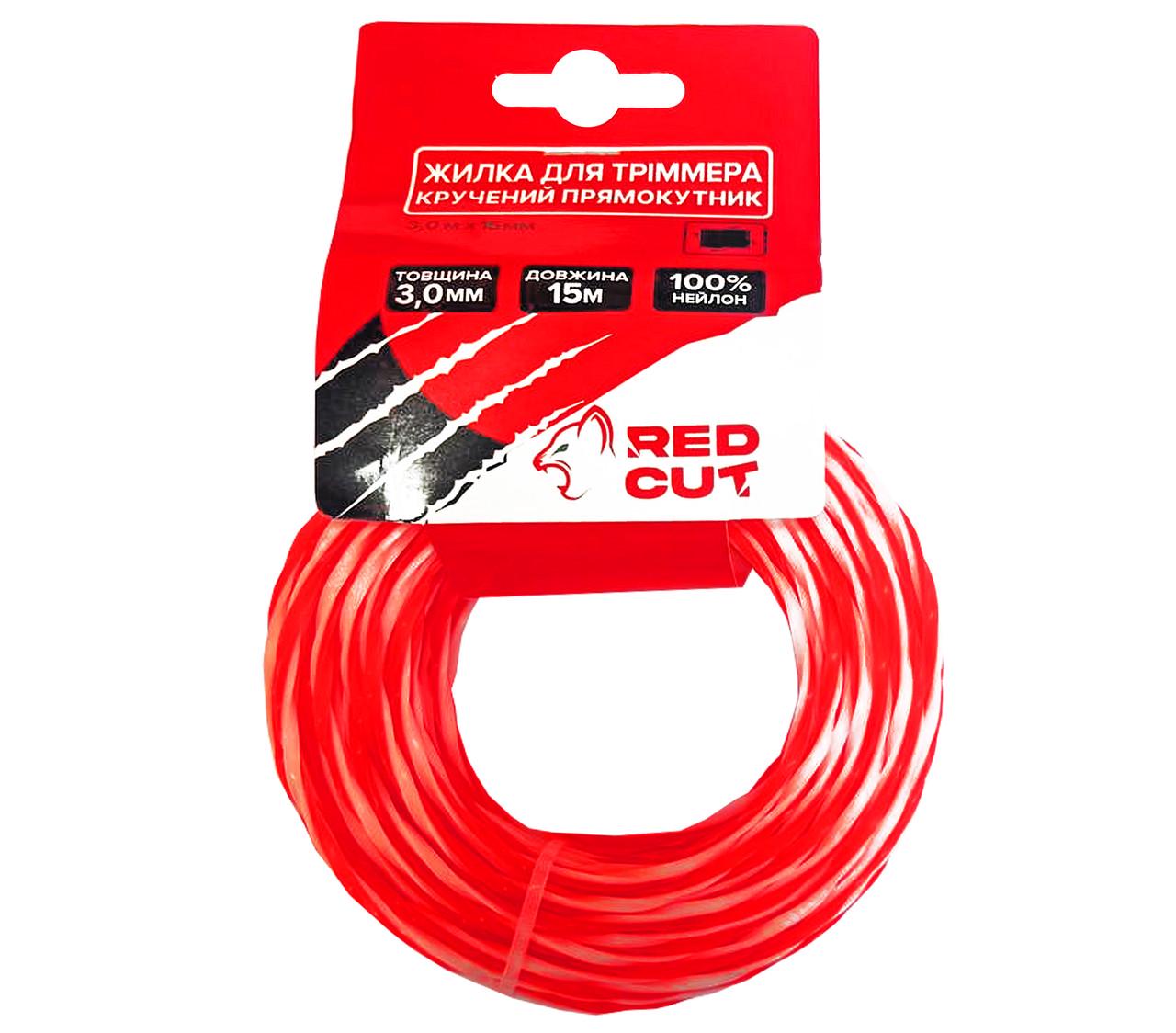 Жилка для тримера подвійна Red Cut кручений прямокутник 3 мм/15 м (35-15230)