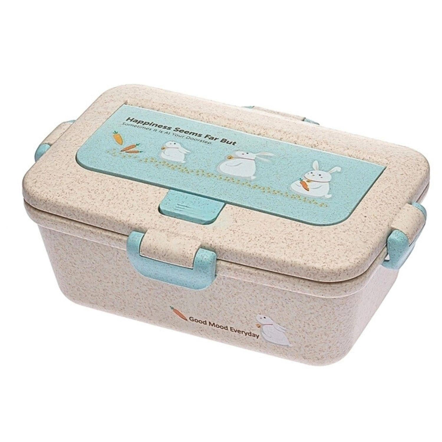 Ланч-бокс EcoSapiens Bunny из экоматериала 950 мл Бирюзовый (2485)