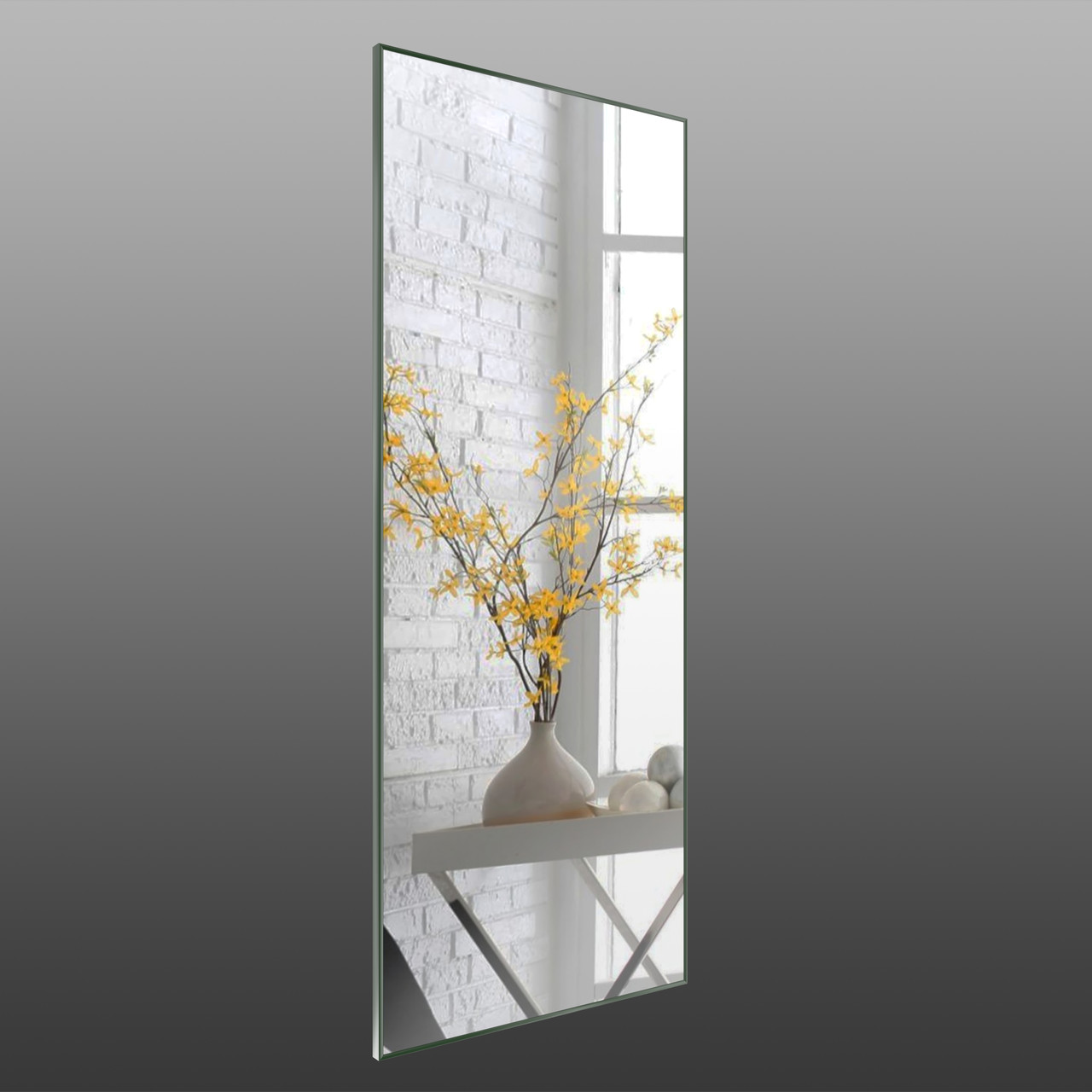 Зеркало настенное в алюминиевой раме Art-Com 1500х700 мм Темно-зеленый (Alum-Green-11)